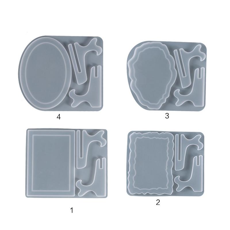 Photo Frame Resin Molds Rectangle Oval Irregular Photo Frame Epoxy Casting Mold Silicone Molds for Home Decor DIY Craft