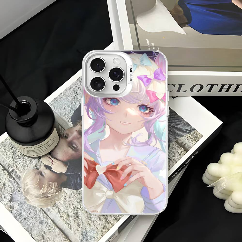Anime Needy Streamer Overload Phone Cover For IPhone 16 15 14 13 12 11 17 Pro Max Plus Color Silver Shell