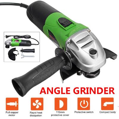 115-125mm  Adjustable Electric Angle Grinder Grinding Machine 980W Metal Cutting Tool 11000RPM Anti-Slip Powerful Protect New
