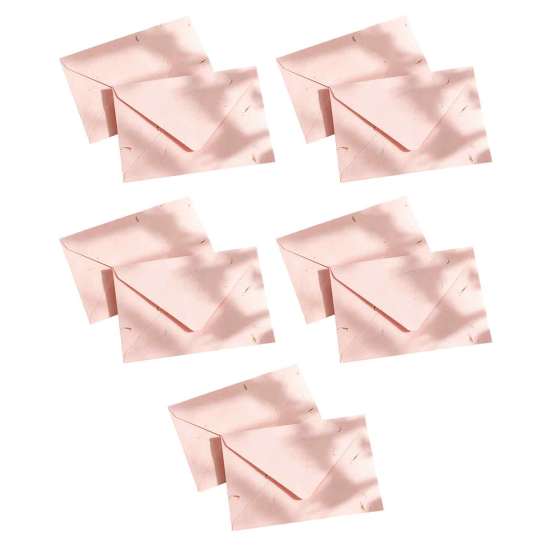 Artistic Stationery for Handwritten Messages 10PCS Petal Art Envelopes, Real Floral Texture Design, Thick Paper Western Style Delicate Envelopes