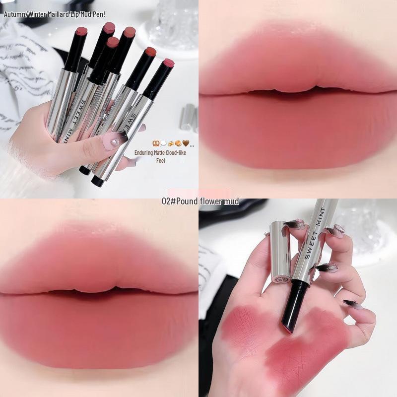 SweetMint Natural Matte Soft Lipstick - Low Saturation, Non-Staining Finish