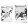 100Pcs Silver Aluminum Foil Ziplock Bags - Food Grade Aluminized Mylar Self Sealing Pouch T-Shirt Package Bag Zipper Reopenable Quality