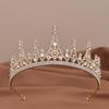 Korean Style Rhinestone Bridal Crown Headband for Weddings & Birthdays