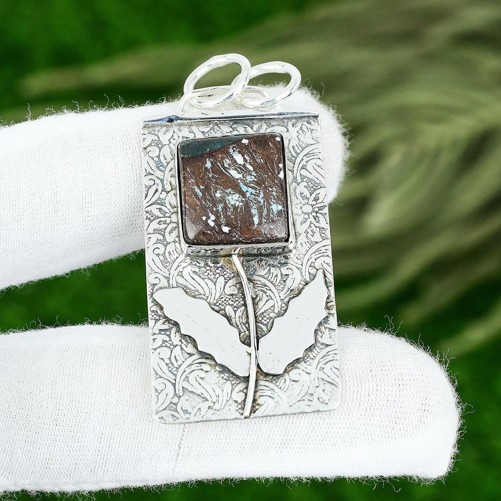 Friendship Day Sale Tibetan Turquoise Stone Pendant Jewelry 925 Sterling Silver