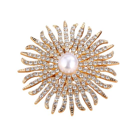 Sunflower Brooch Pin for Women, Rhinestones Inlaid Brooch Pin for Dress, Coat, Shawl, Gift for Mother, Wedding
