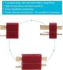 Set of 10 T-Plug Deans-Style Connectors Male & Female | Includes 20 Heat Shrink Tubes | For RC Cars, Boats, Helicopters, 7.4V LiPo Batteries | Red