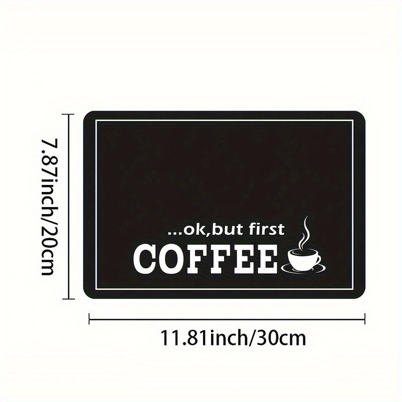 1pc 30.0*19.84cm Coffee Machine Mat Coffee Machine Absorbent Mat Kitchen Countertop Drain Mat чёрный