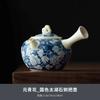 Soda Glaze Antique Yuan Blue And White Tea Cup Kung Fu Tea Set Tea Cup Household Single Coarse Pottery Incense Cup Drinking Tea Cup