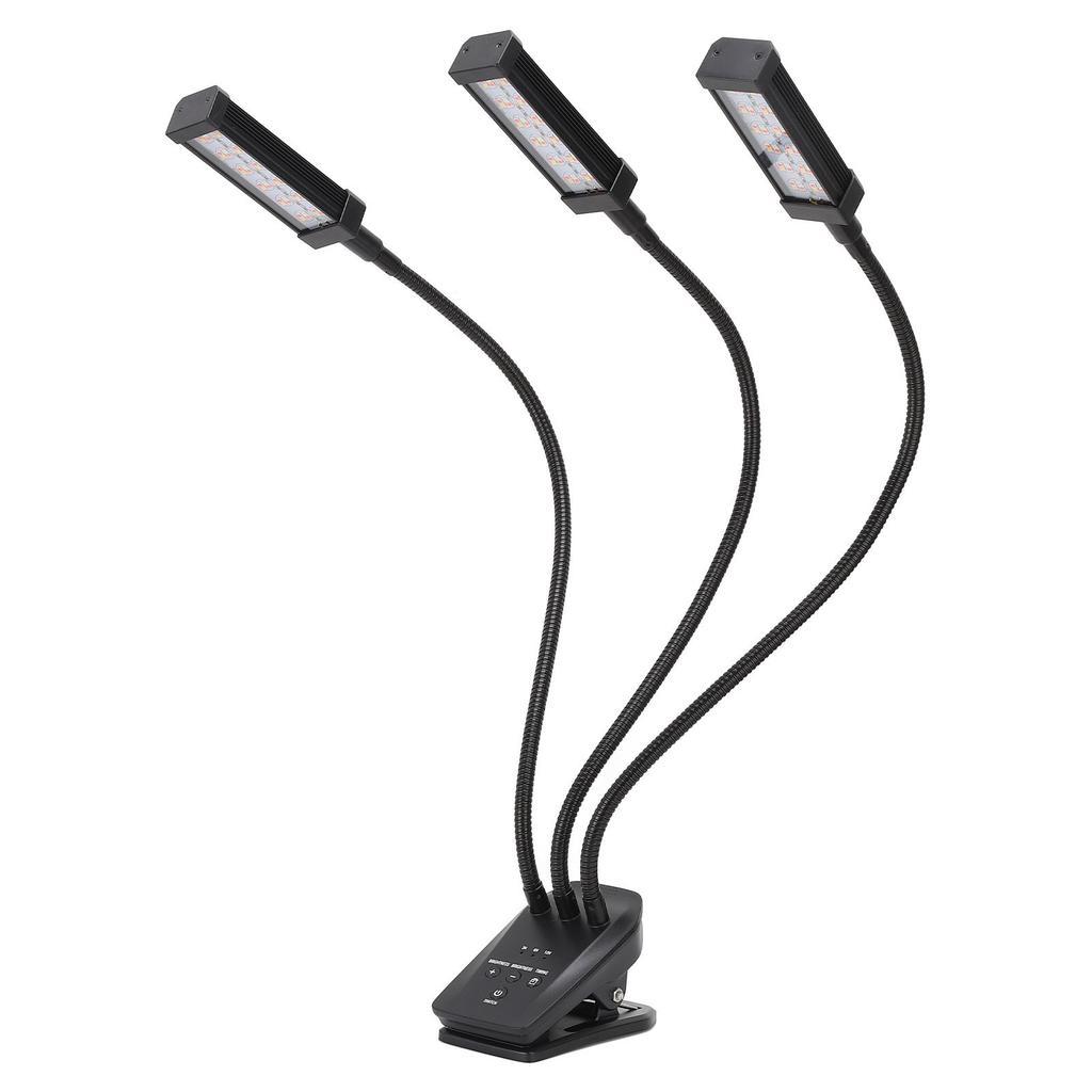 LED Pflanzenwachstumslicht 360 Grad Verstellbare Wachstumslampe 3 Köpfe Zeitschaltuhr Pflanzenlicht für Indoor Sukkulenten
