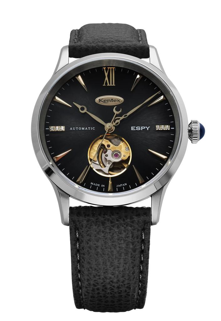 [Kentex] ESPY Dress Open Heart Mechanical Automatic Watch, Limited to 188 Pieces, E660M-01, Men's, Silver