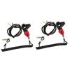 2pcs Motorcycle Tether Engine Kill Switch with Lanyard For 22mm Handlebar ATVs Riding Mowers Outboard Engines