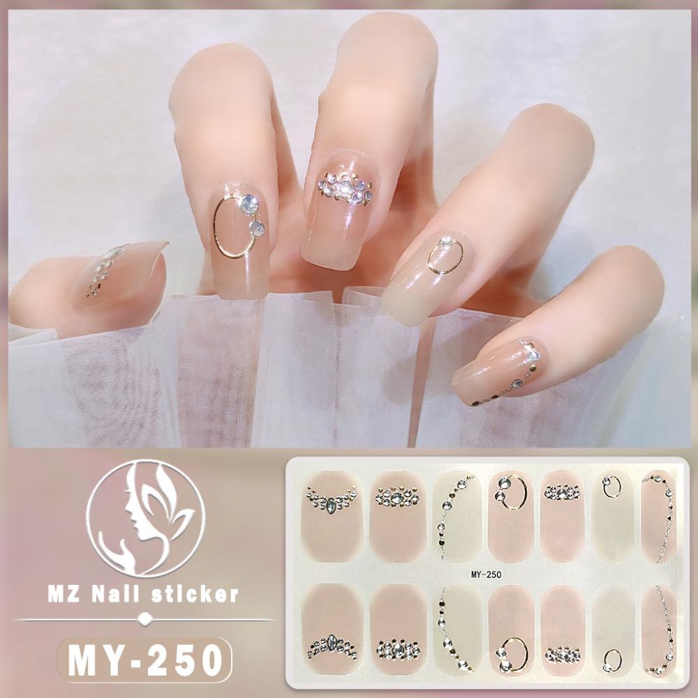 Three-dimensional Waterproof No-bake Gel Nail Polish Film Full Sticker European and American Sexy Nail Film Paper Nail Film Paper