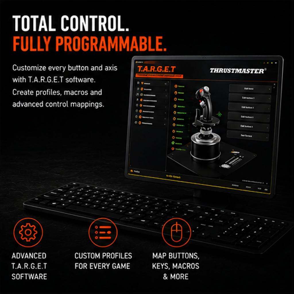 Hotas Warthog Dual Throttle Control Sticks for PC with HEART HallEffect AccuRate Technology Thrustmaster - &