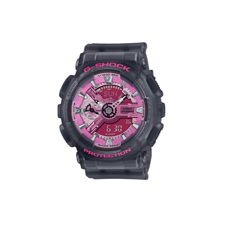 CASIO Women s Liquid Crystal/Analog Dual Display Series Watch GMA-S110NP-8APR Regular Watch Box