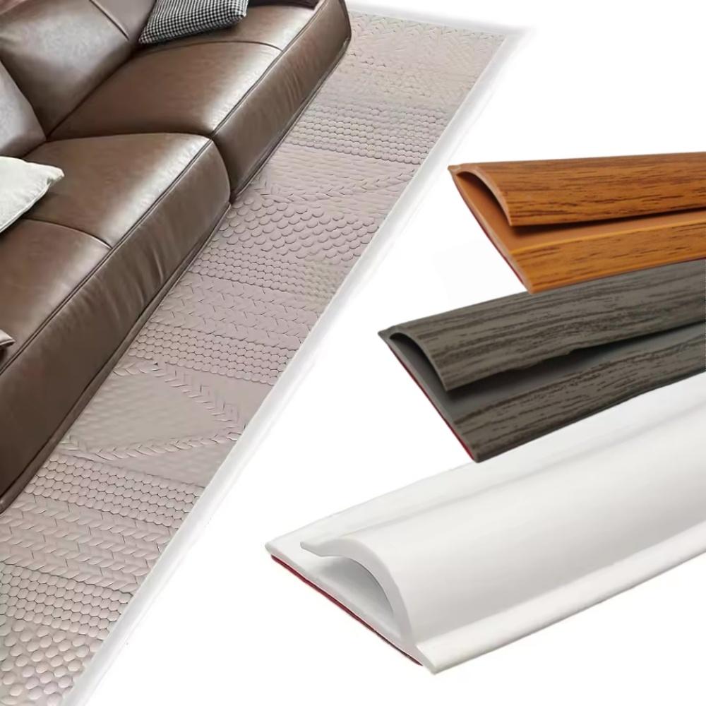 1pc 118.11in PVC Carpet Edge Trim Self Adhesive Cuttable Rug Edge Protector Flexible Waterproof Threshold Strip