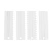 4Pcs Cake Scraper Durable Eco Friendly Plastic 8 Styles Hanging Hook Design Cake Smoother for Baking DIY White