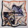 Silk silk scarf women's black Sigongge versatile 71cm square scarf high-end scarf small scarf summer retro