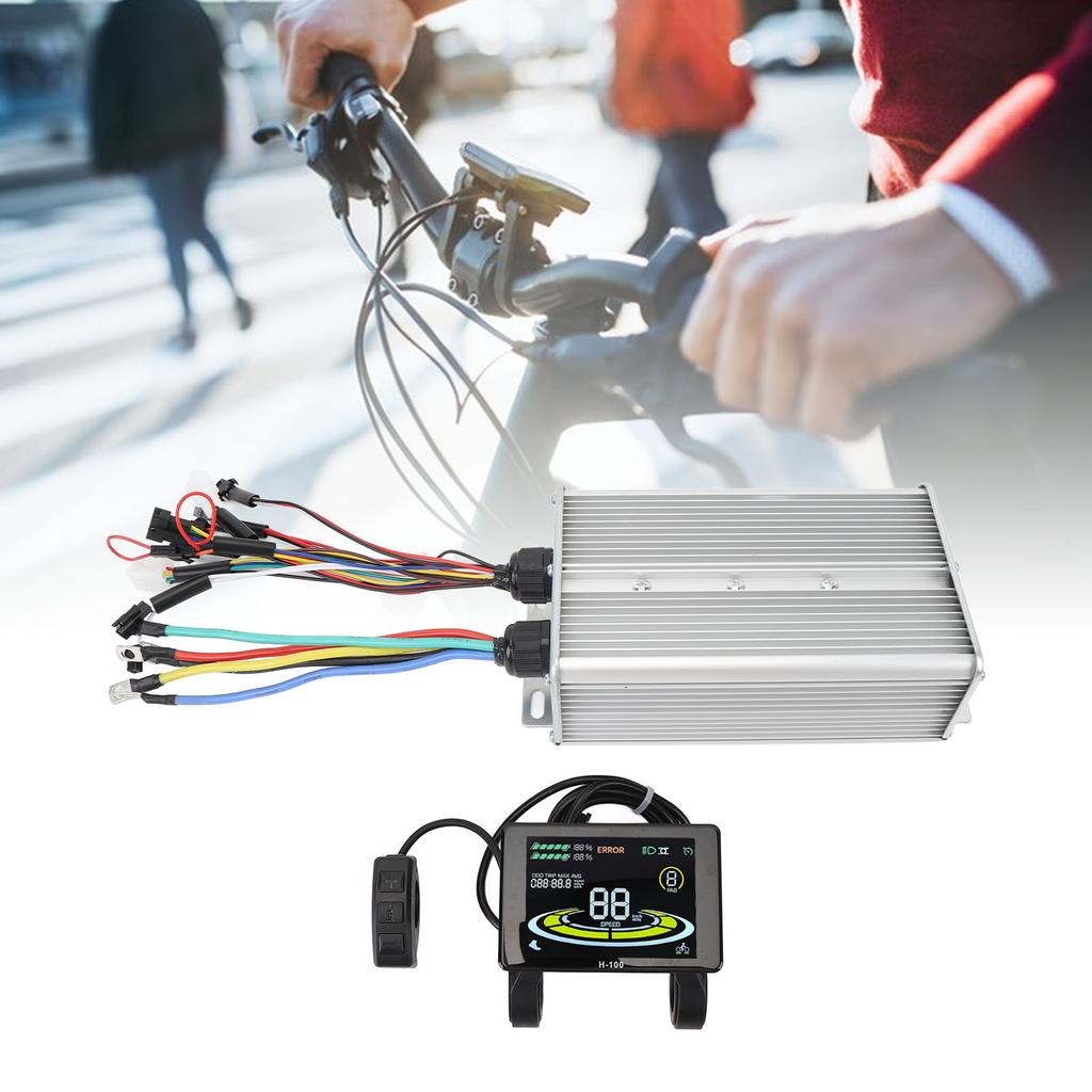 Electric Bike Controller Display Kit LCD Color Display and 60A 3 Mode Sine Wave Controller for 48V 60V 72V Motors