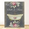 Print Vintage Posters Salle De Bain Le Bain Chalkboard Shabby Fine Wall Art Canvas Pictures French Bathroom Decoration Paintings