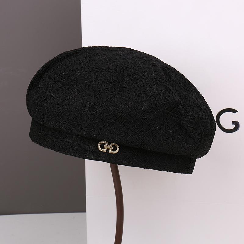 Spring and autumn show face small beret children fashion students versatile big head circumference painter hat casual bud hat