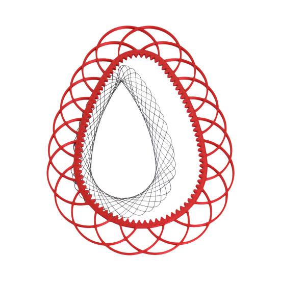 

Шаблон для рисования спирального искусства, геометрическая линейка, шаблон спирального круга, трафарет спиральной кривой для художественных промыслов «сделай сам», эскиз для студентов и детей красный