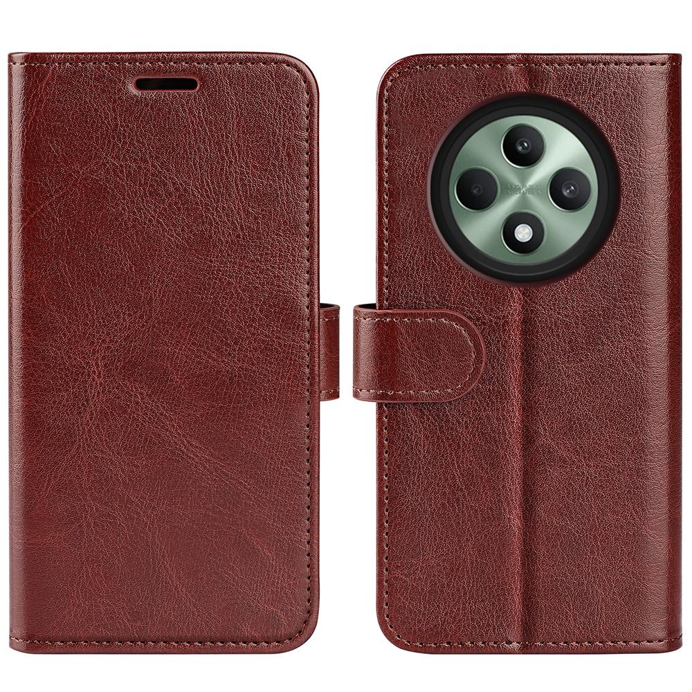 For Oppo Reno12 F 5G Case Crazy Horse Texture Leather Stand Phone Cover with Wallet