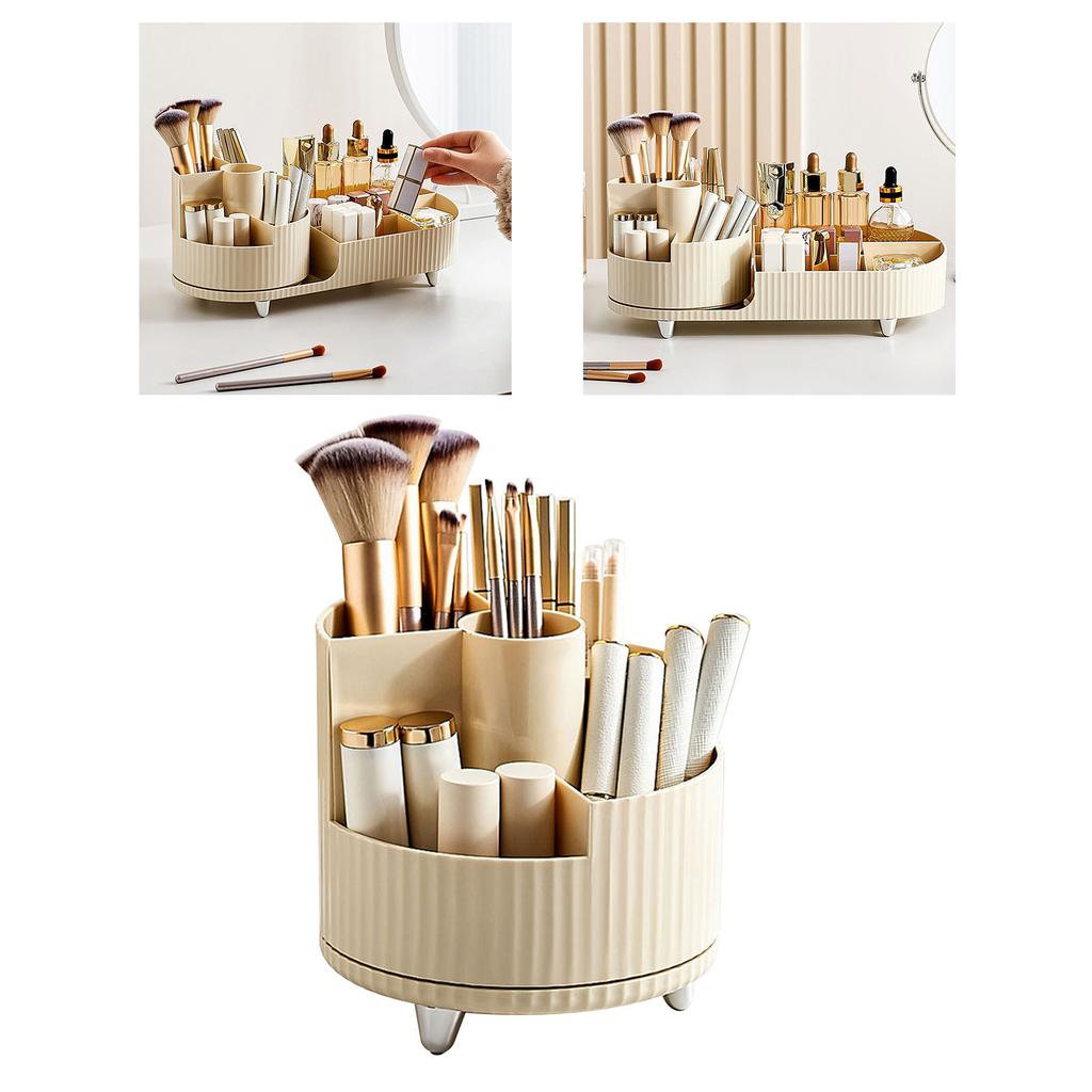 Makeup Brush Holder 360 Degree Rotating Cosmetic Storage Cup for Vanity Small Perfume Lipstick