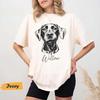 3 Custom Pet Photo Shirt, Personalized Dog Cat Portrait Tee, Comfort Colors Pet Lover Gift