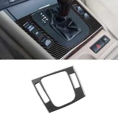For BMW 3 Series E46 1999 2000 2001 2002 2003 2004 Soft Carbon Fiber Car Interior Gear Shift Panel Trim Frame Cover Decoration