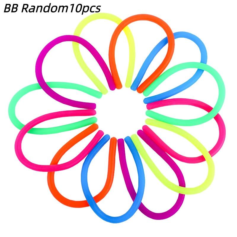 10PCS Noodle Pack Stretchy Strings Fidget Toys Silent Fidget Toys Relieve Stress Adult Anxiety Stress Autistic ADD ADHD Autism