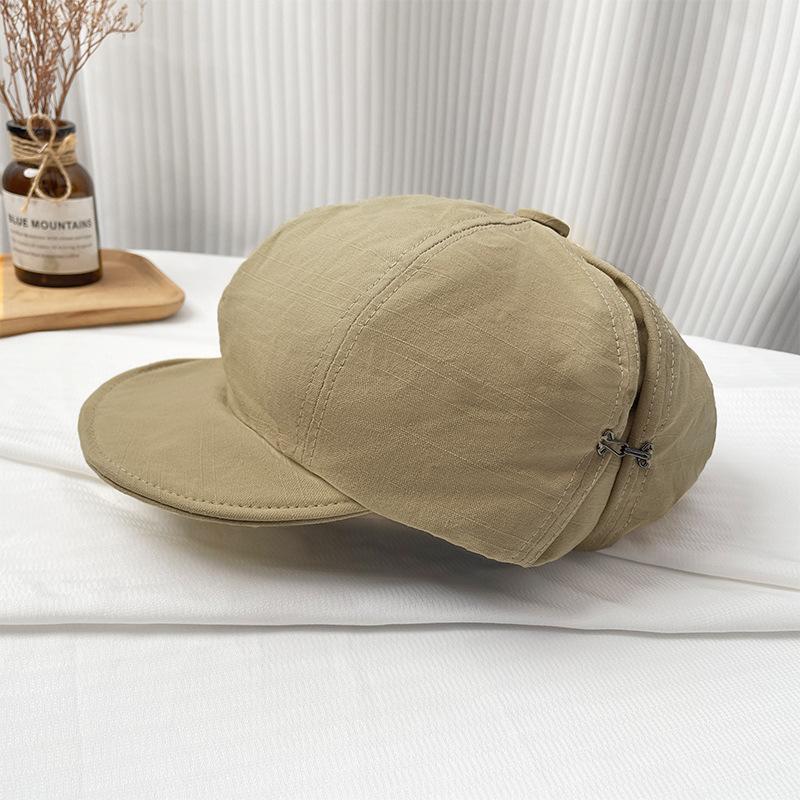 Advance Hat Women's Large Head Circumference Shows Face Small Japanese Artistic Painter Hat Retro Simple Versatile Cloud Beret