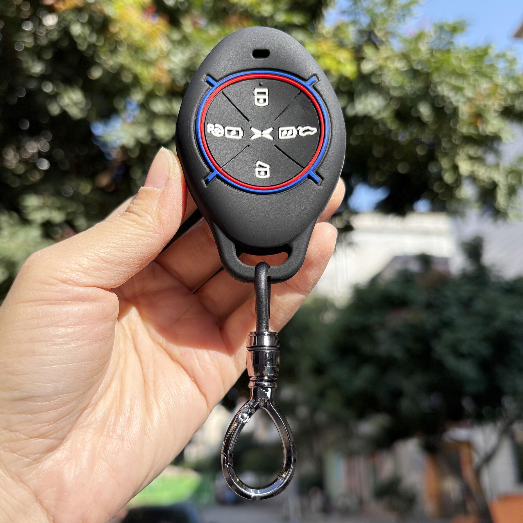 Silikon Auto Schlüsselhülle für Xpeng G3 G6 P7I G9 G3I P7 P5 X9 F57 Schlüsselabdeckung Schlüsselkappen Halter gray