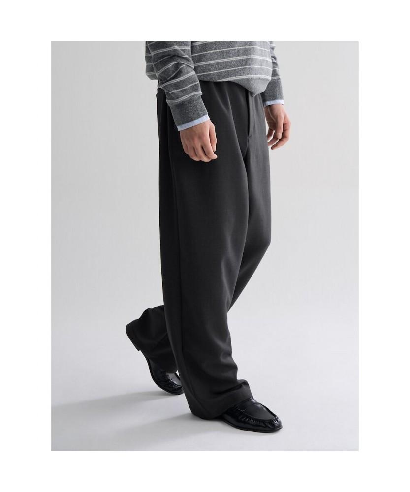 8SECONDS Melange Wide Tapered Fit Slacks Ash