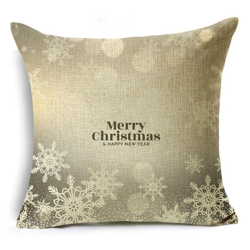 Creative Black and White Christmas Theme Pillowcase Holiday Gift Sofa Decorative Cushion Cover 40*40cm/45*45cm/50*50cm
