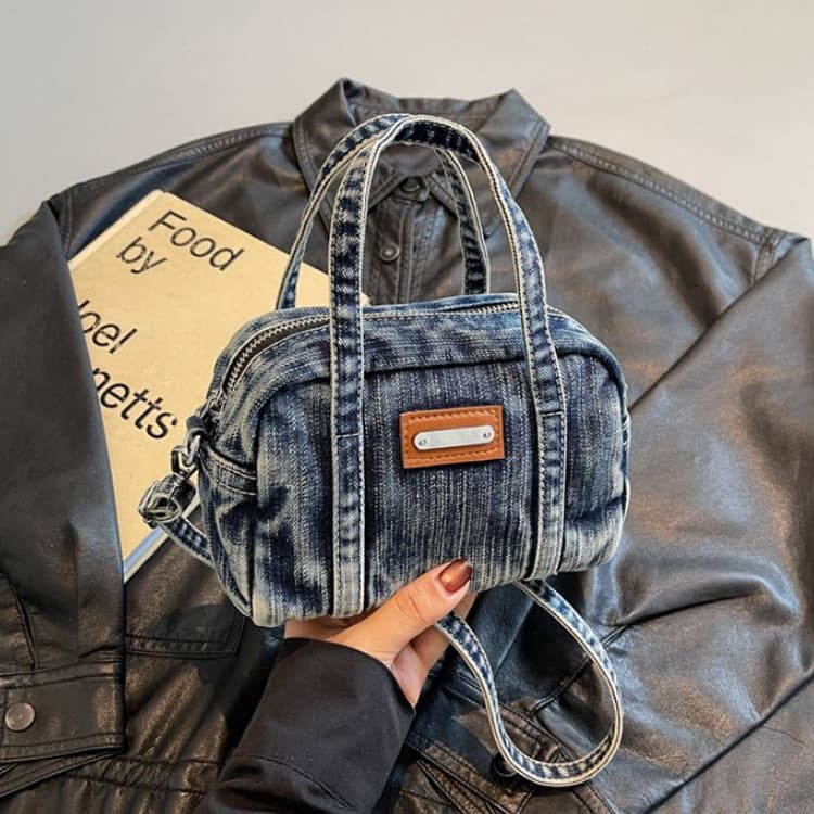 

Vintage Mini Denim Boston Bag Women s Crossbody Bag