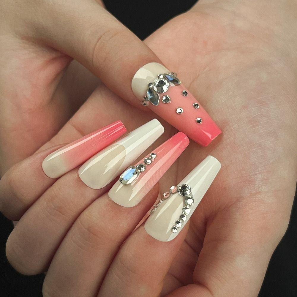 

Full Cover False Nails French Press on Nails New Nail Tips DIY
