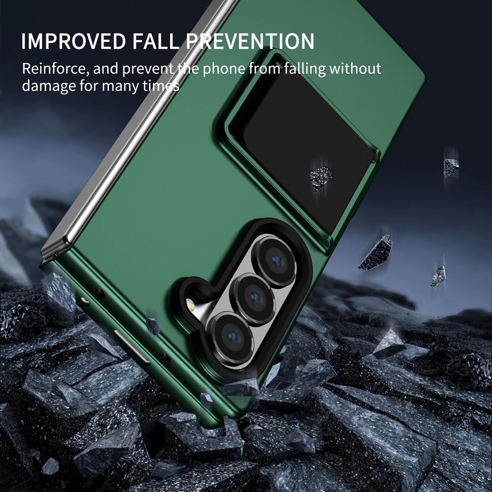 KEYSION Custodia di lusso Live Stand per Samsung Galaxy Z Fold 6 5 5G PC antiurto Cover posteriore per telefono per Samsung Galaxy Z Fold 5 6 5G
