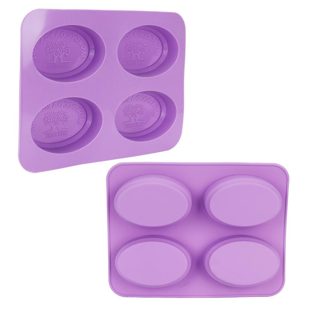 Forma silikonowa na ciasto 4-gniazdowa owalna forma na świece aromatyczne ręcznie robione formy do mydła do DIY narzędzie do pieczenia