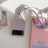 Crossbody PU Leather Phone Case for Samsung Galaxy Z Flip 6 5 4 3 Flip6 Flip5 Flip4 Flip3 5G Protective Shockproof Cover