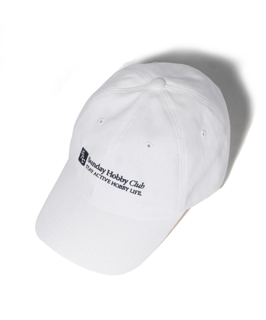 SUNDAY HOBBY CLUB Square Logo Curved Cap - White