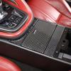 Soft Carbon Fiber Center storage Panel Trim Cover Fits For F-TYPE 2013-22