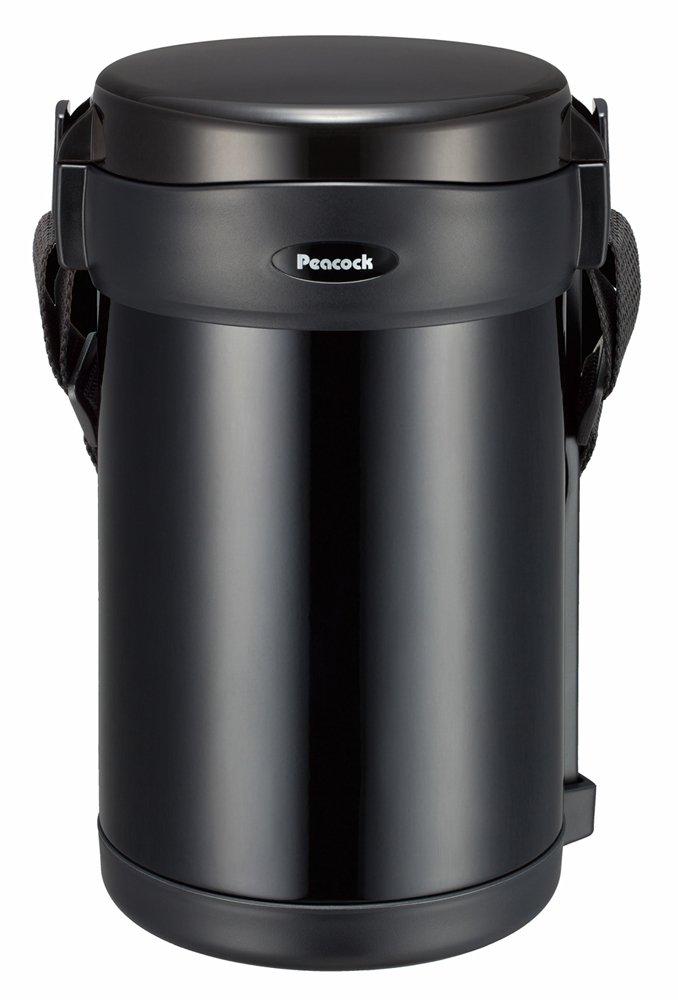 

Peacock Stainless Steel Lunch Jar Clear Black AOL-20(BC)