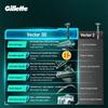Gillette Vector 3D Razor for Men with Ultra Thin 3 Layer Sharp Shaver Replace Refills 1handle 4 Blades