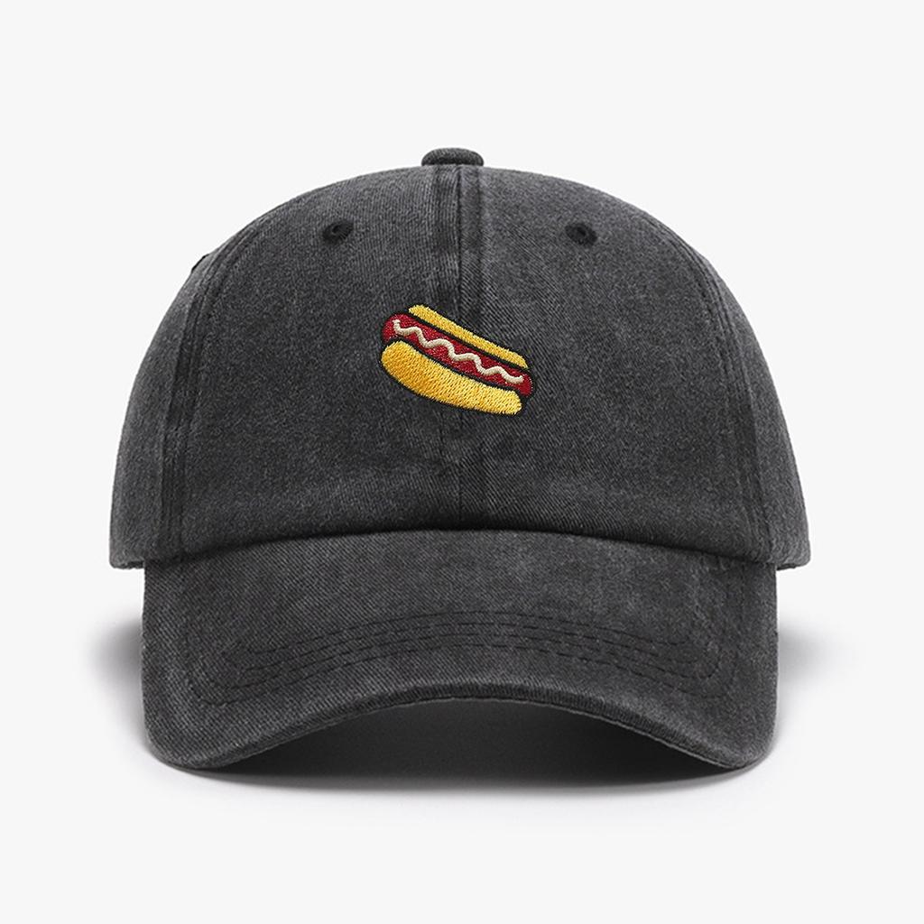 1“hot dog”fashionable embroidered baseball cap with sun protection for both men and women as a holiday gift