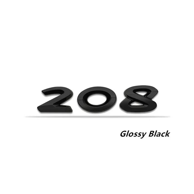 Metal Car Body Side Emblem Number Sticker for Peugeot 206 207 208 301 307 308 408 508 Rear Trunk Badge Decals Accessories