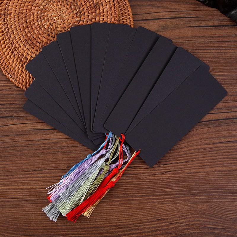 Creative DIY Bookmark Kit: Blank Cards with Embossed Dried Flowers and Leaves