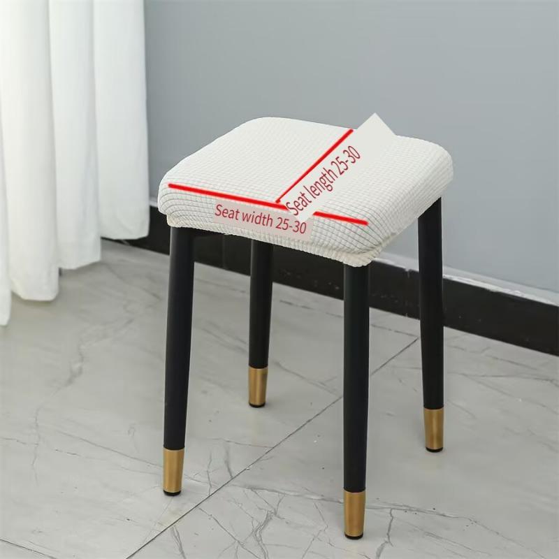 Plaid Square Seat Cover Thickened Chair Cover Small Stool Cover  Household