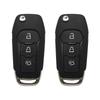 Cocolockey 3Buttons Folding Flip Car Key Shell For Ford Mondeo Mk5 Fiesta Mk7  -  Remote Car Keys Hu101 Fob Uncut S