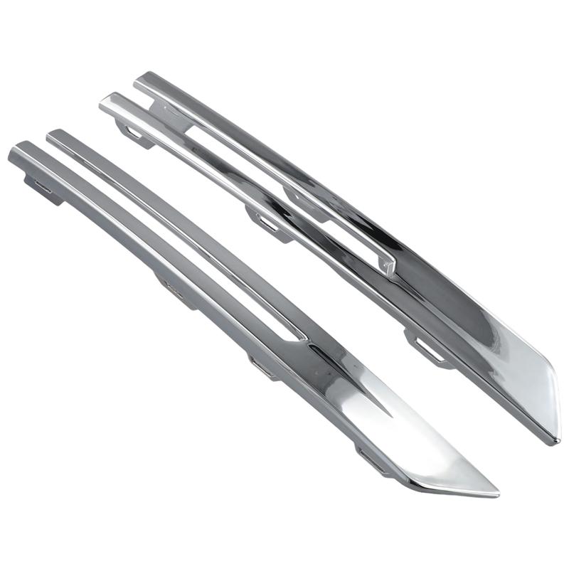 A16P-Car Front Bumper Fog Lamp Grille Bright Strip Chrome Plated 32234952 32234953 For Volvo XC60
