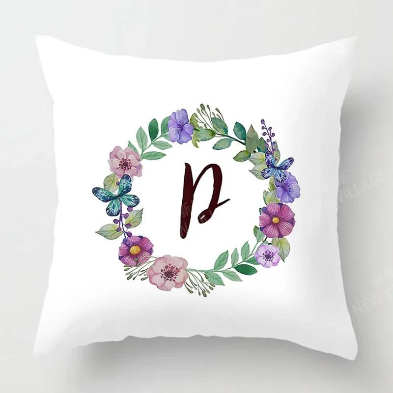 Home Decor Letter Pattern Pillowcase Bedroom Living Room Sofa Cushion Cover